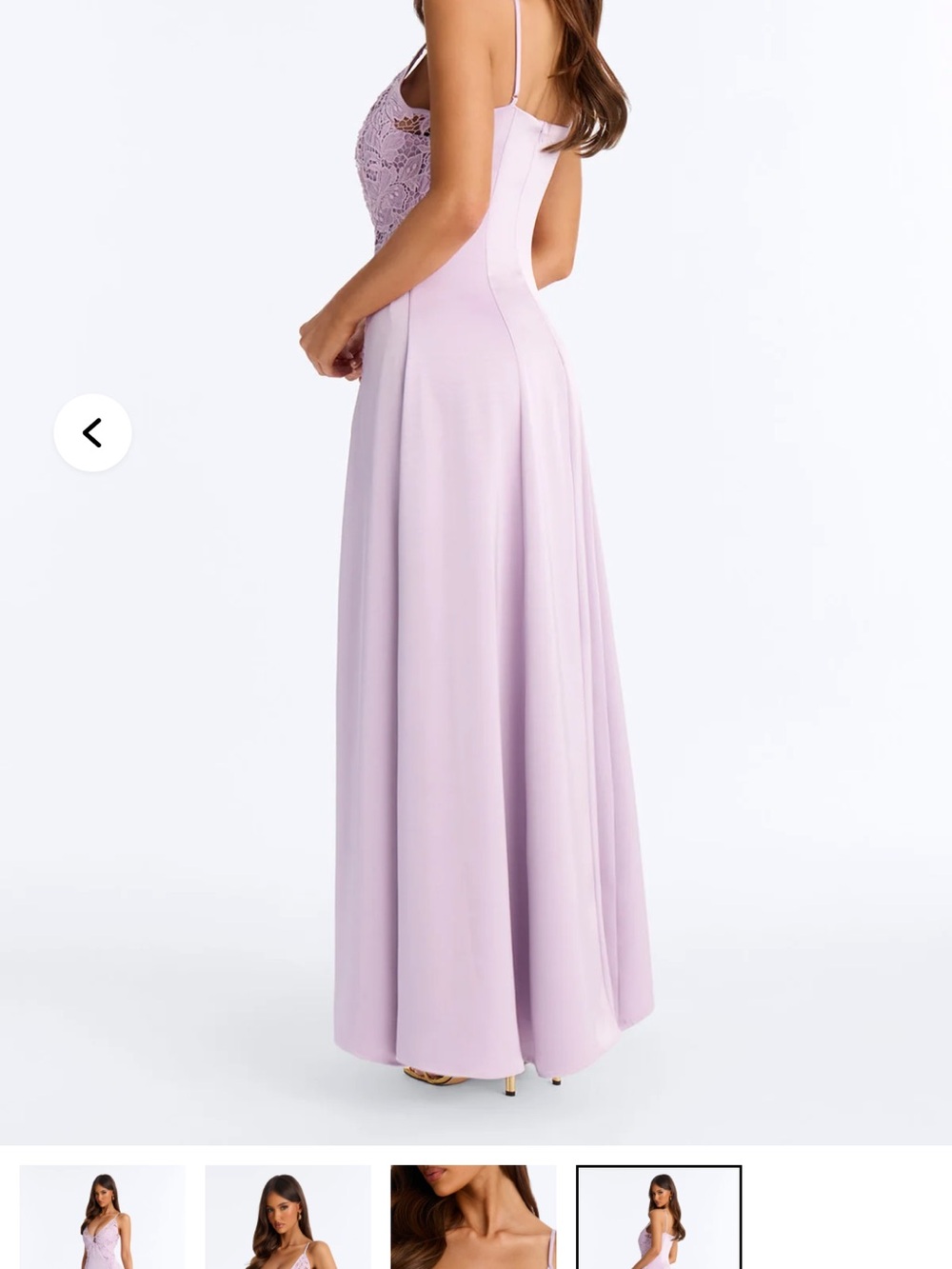 Fashion Nova Lilac Lace Bodice Maxi Skirt